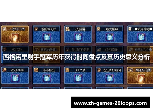 西格诺里射手冠军历年获得时间盘点及其历史意义分析 西格诺里射手冠军历年获得时间盘点及其历史意义分析